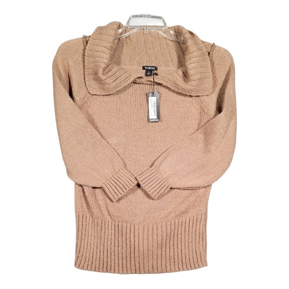 NWT Boohoo Mocha Lounge Top Soft Rib Knit Cozy Relaxed Fit Size M  Trendy Casual - Picture 12 of 14